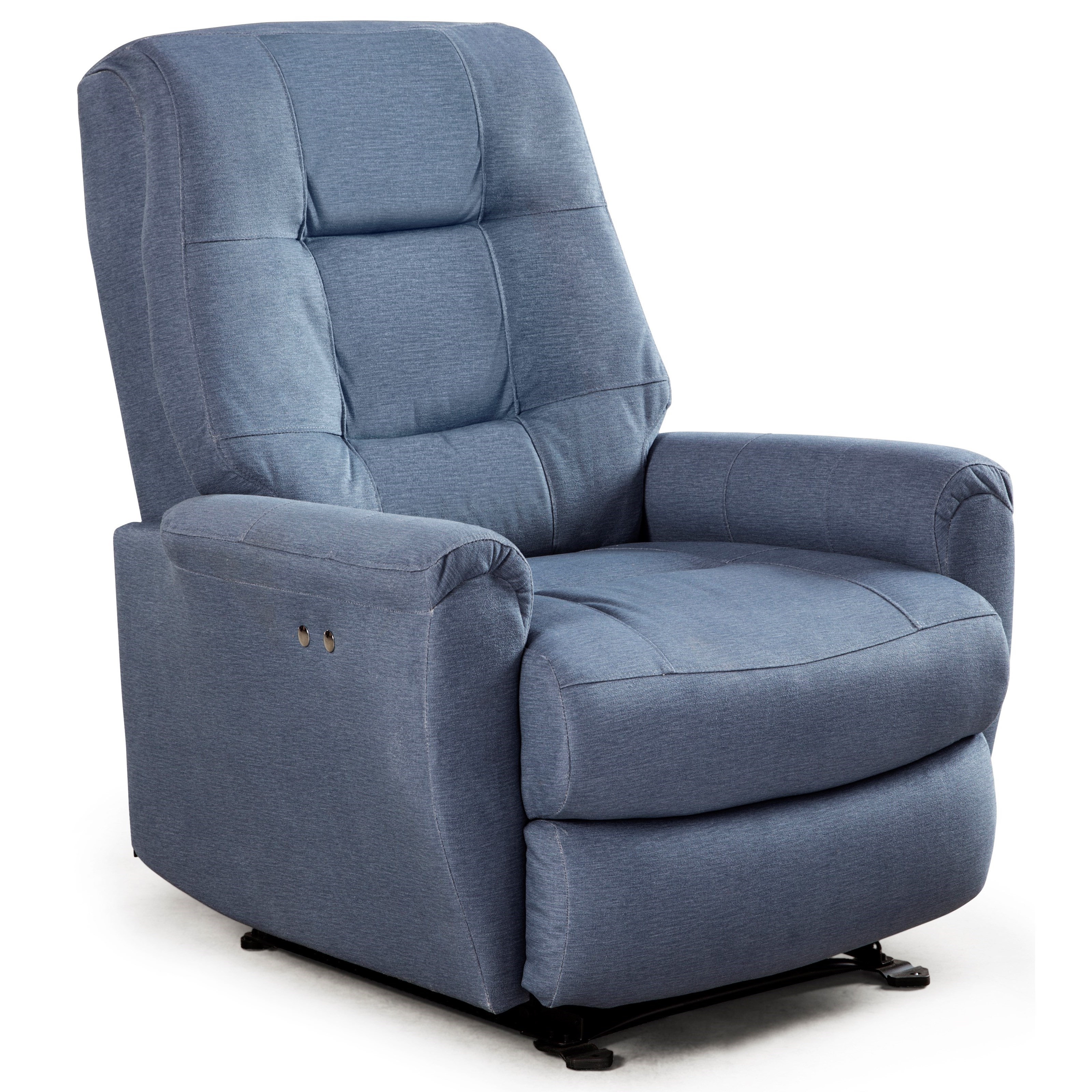 Petite leather store recliner